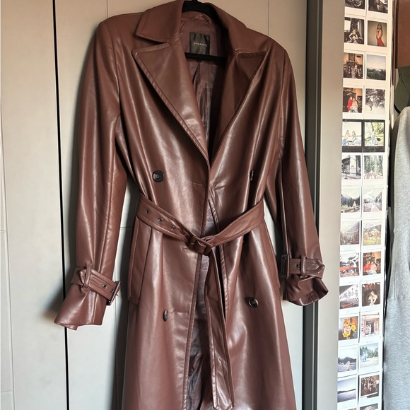 ‼️SOLD‼️Leather trench coat - Picture 3 of 7
